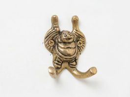 Patère Bouddha vintage en bronze, Déco zen!