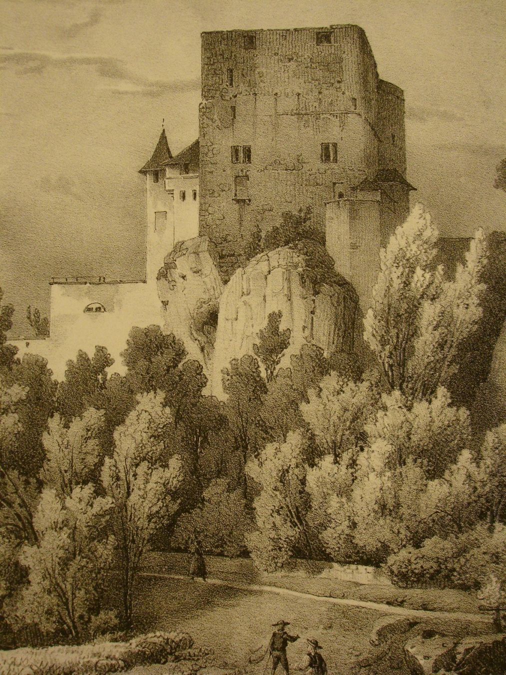 Grafica & Litografie: CHÂTEAU D'ANGENSTEIN, LITHOGRAPHIE – Usato da Grüningen venduto da Kartensammler 4