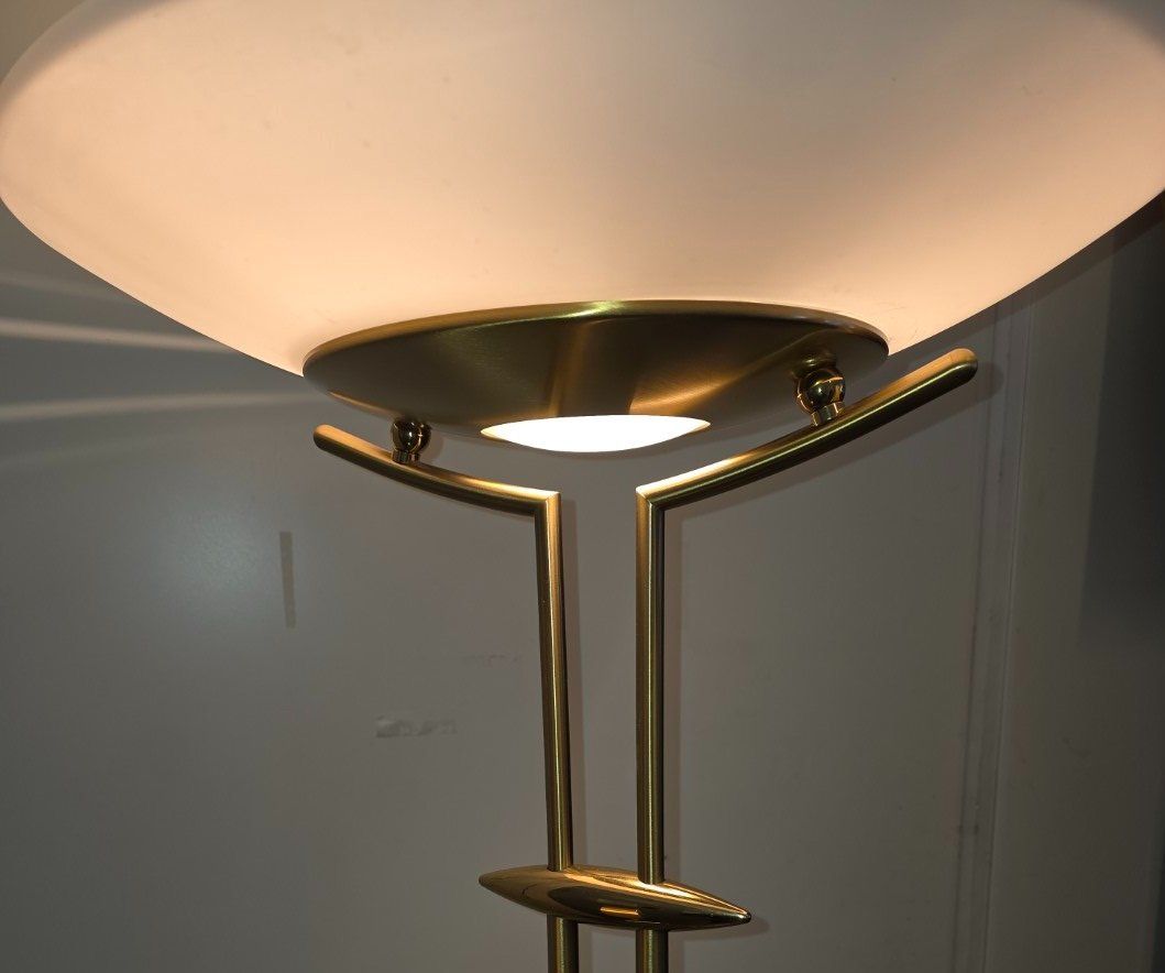 Lampen: Stehlampe Messing mit Leseleuchte wie neu – Gebraucht aus Flums von Flumsantik 1