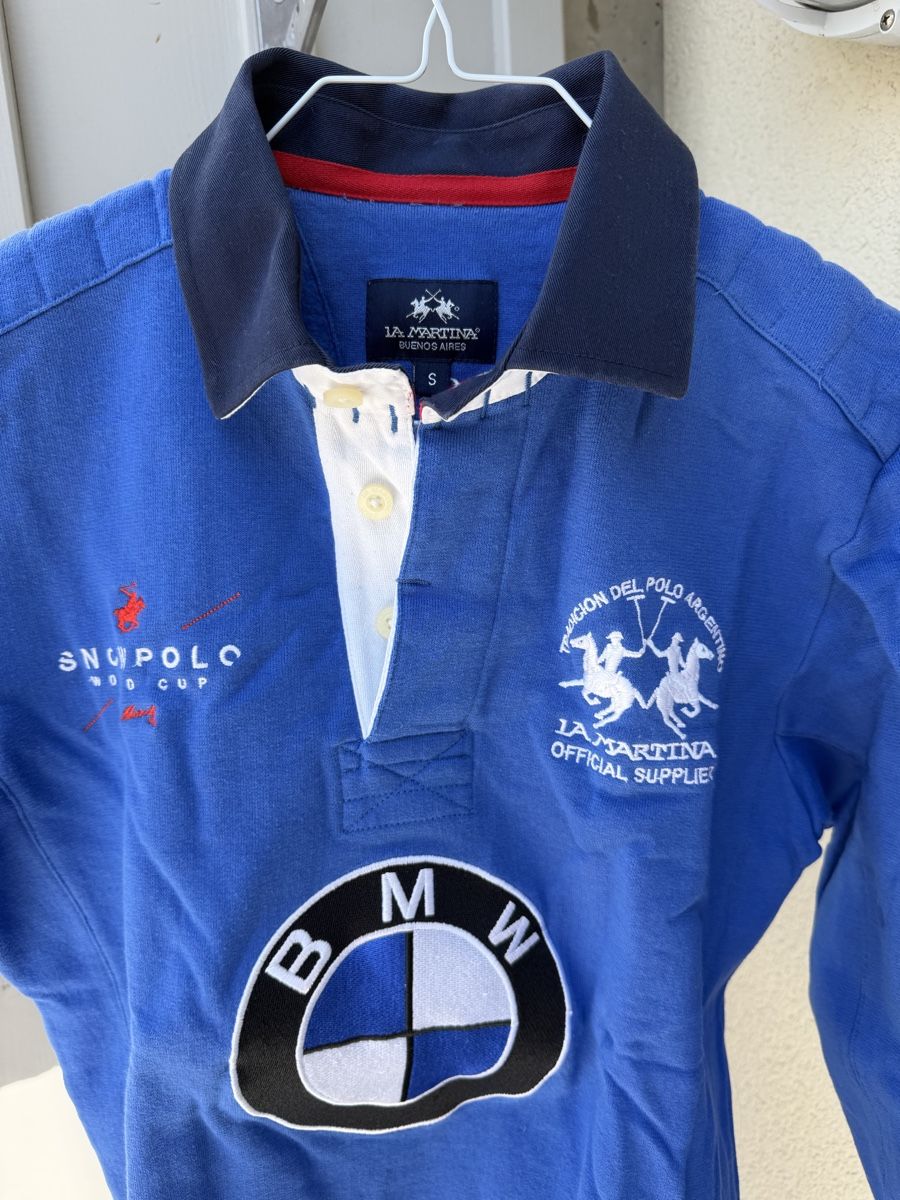 La Martina Polo-Shirts: La Martina BMW Rugbyshirt, Gr. S, blau – Gebraucht aus Schattdorf von lestage 1