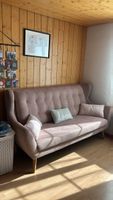 Sofa Rosé Stoff 2-Sitzer gebraucht