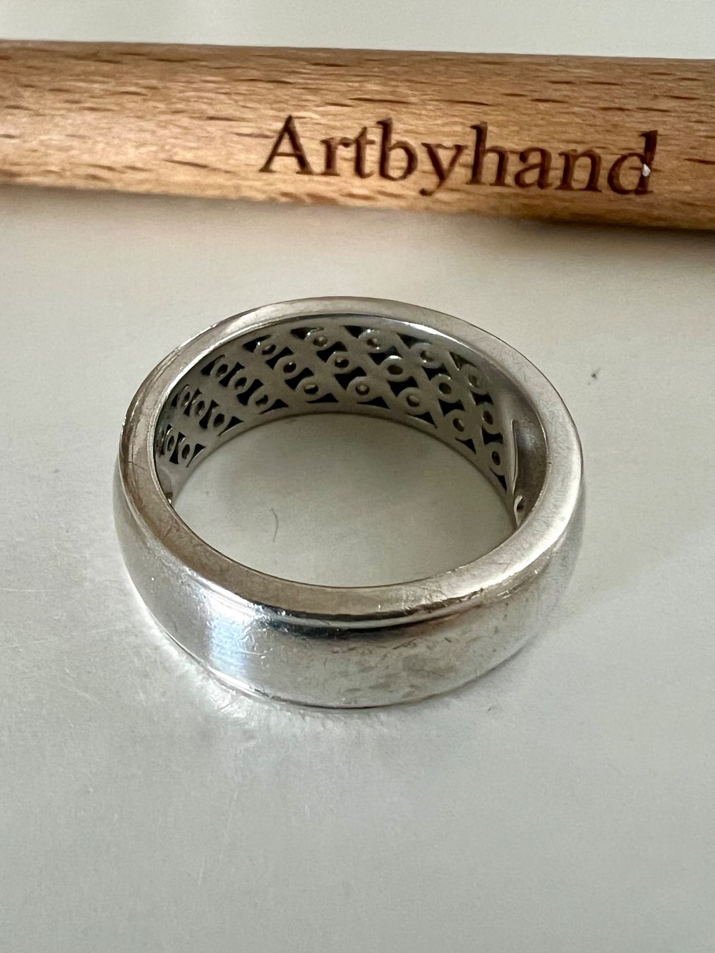 Anelli: Markanter Silberring 925 mit funkelndem Flechtwerk  Gr. 57 – Usato da Ruswil venduto da artbyhand 7
