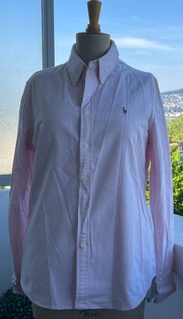 Ralph Lauren Hemd, rosa gestreift, Gr. L - Sommer Look!