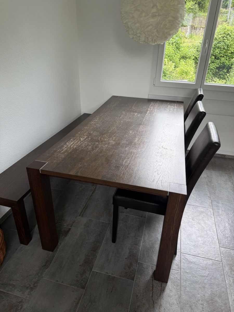 Pfister Set di tavolo e panche: Tisch mit Bank und 3 Stühlen – Usato da Birsfelden venduto da moerg