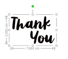 Vinylsticker/kleber - Schriftzug '' Thank You''