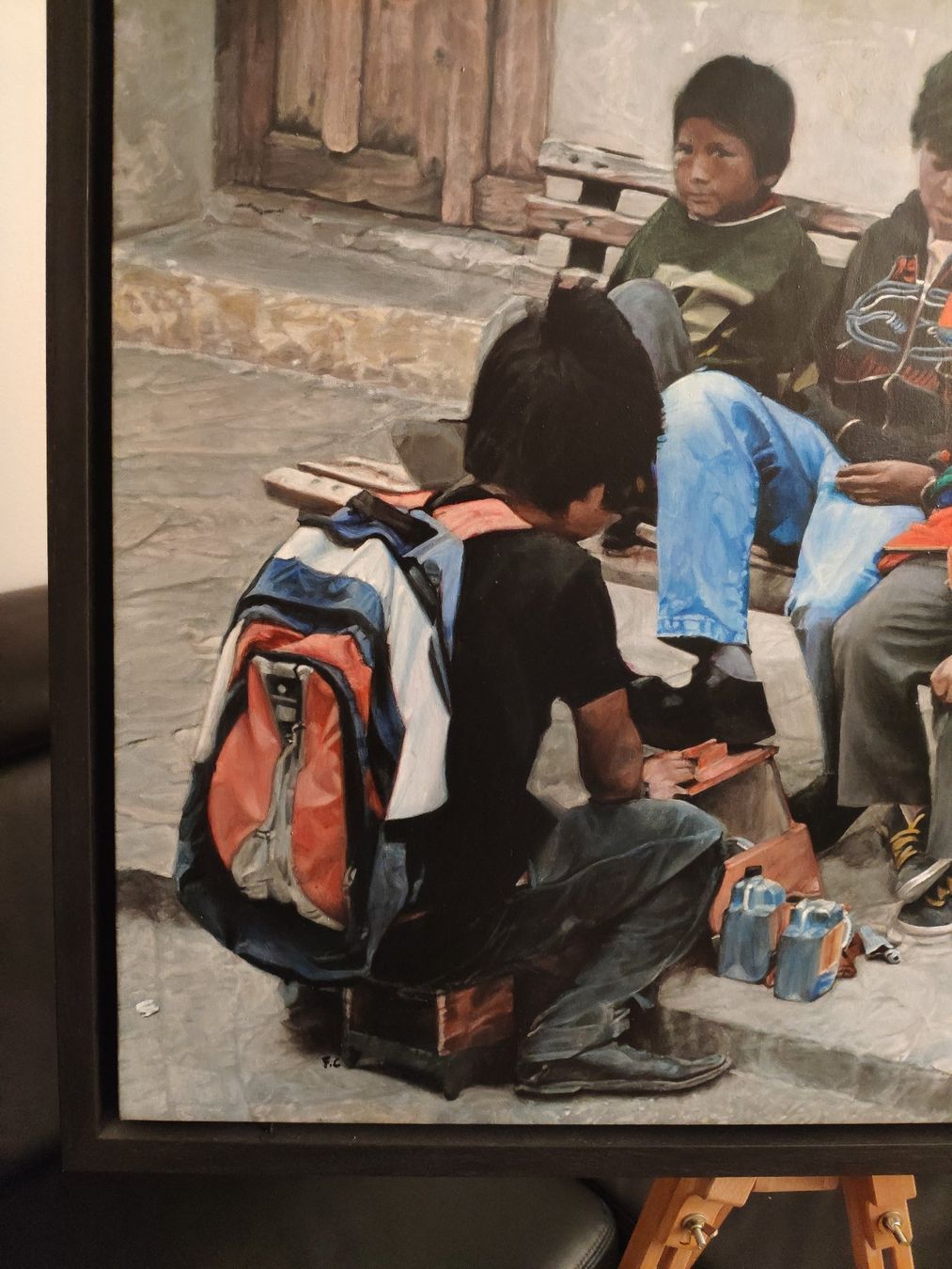 Dipinti: Acrylgemälde "Les petits cireurs aux chaussures cirées" – Nuovo (secondo la descrizione) da Greifensee venduto da fran_cois 1