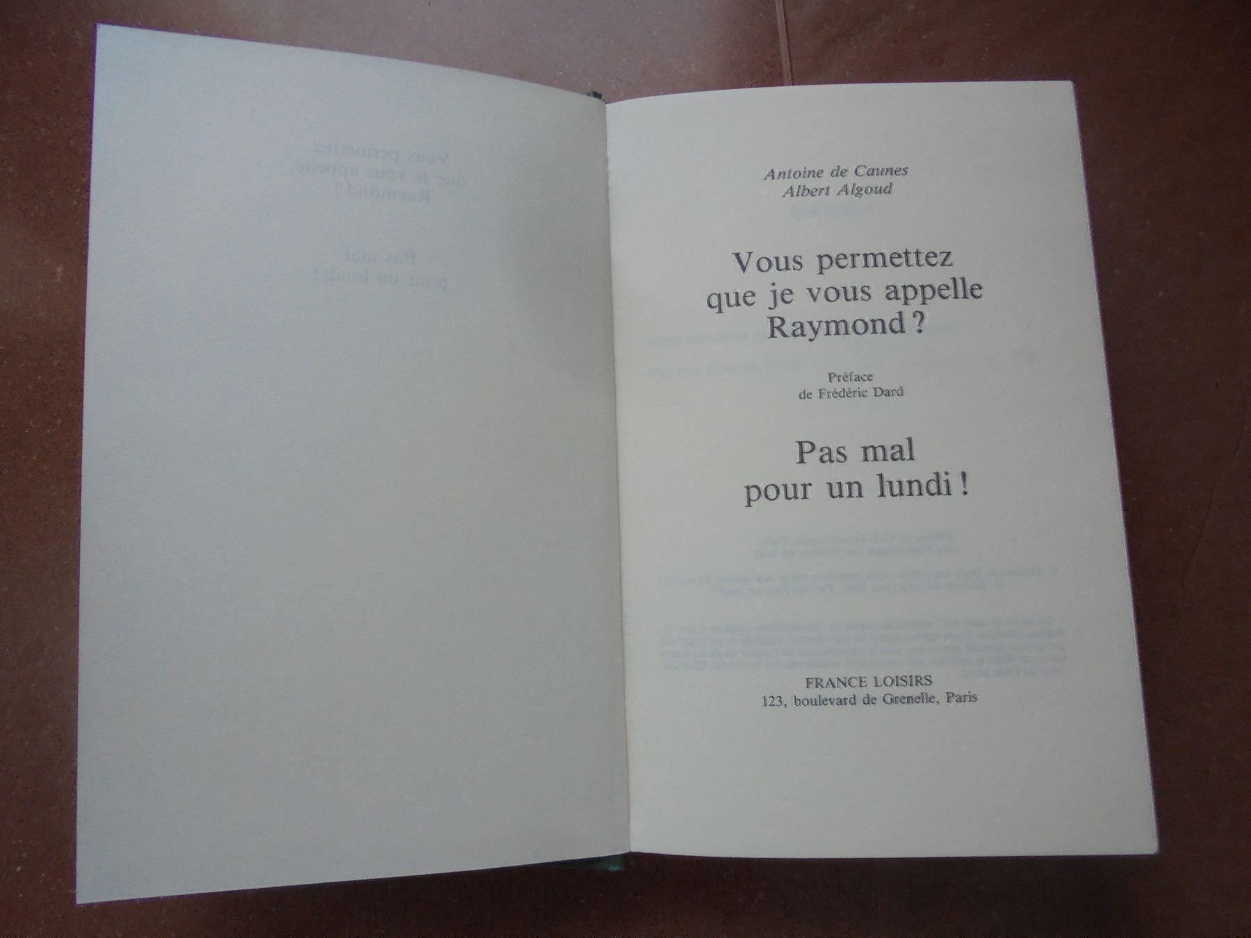 Bücher: de Caunes + Algoud - Vous permettez... – Gebraucht aus Vessy von bm.par