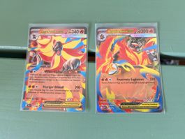 2 Pokemon Karten Mega-Pyroleo EX Mega-Flambirex EX Set