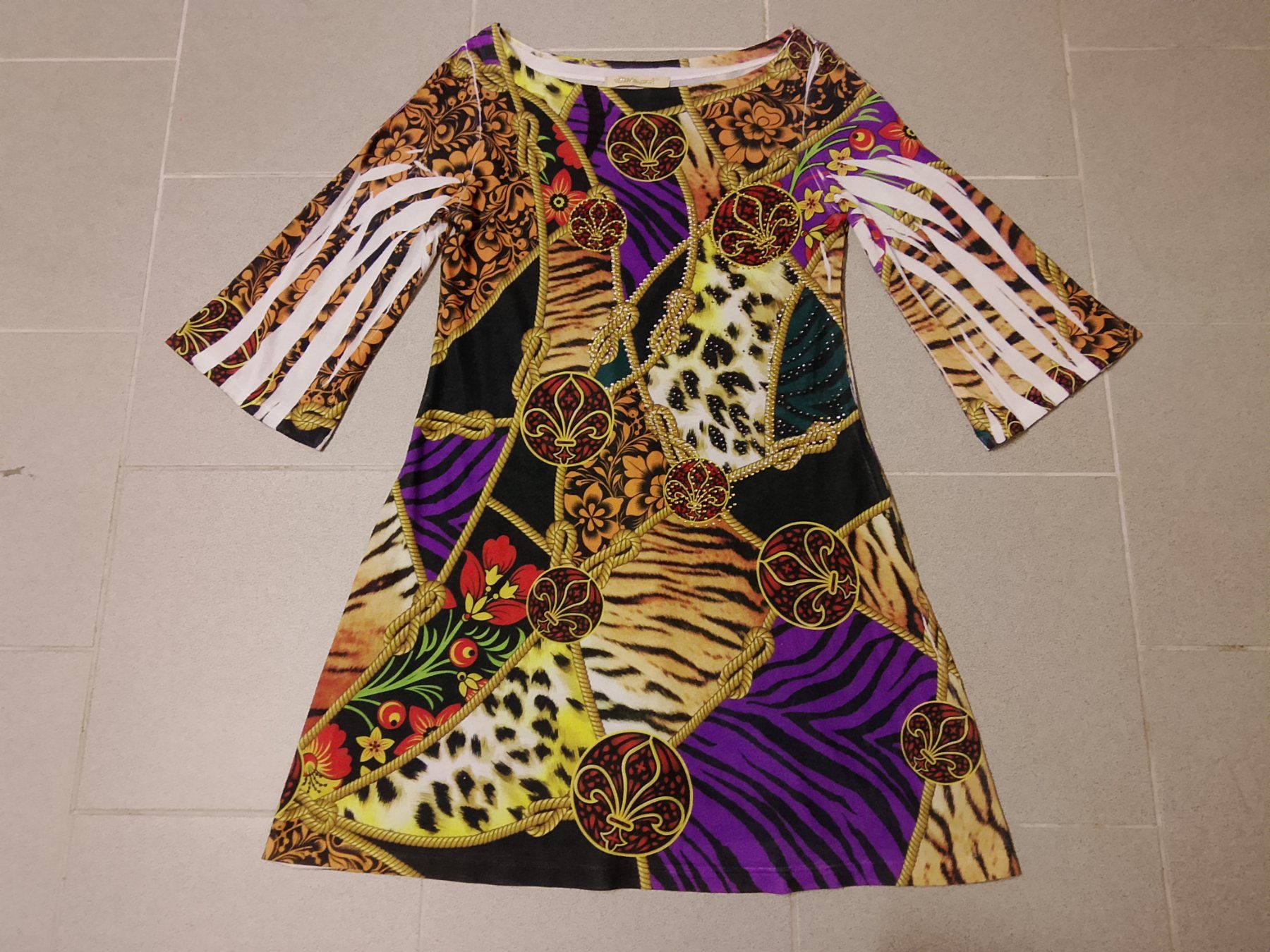 Vestiti: Buntes Mayentl Kleid im Animal-Print-Patchwork-Look Gr.S – Usato da Bellikon venduto da MellonCollieMitTwint