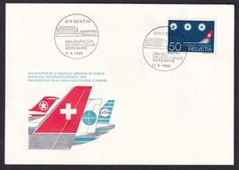 Sonderbrief SST 42 Eröffnung Flughafenbahnhof Genf 17.5.1988