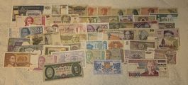 Banknoten Konvolut verschiedener Länder, c.a 50 Stk