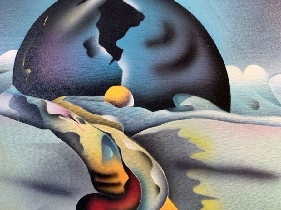Dipinti: Surrealistisches Gemälde signiert – Usato da Wolfhalden venduto da SecondAntique