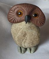 Eule Figur Naturstein Hansgemacht siehe Foto