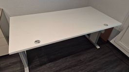 Bürotisch weiss, ca. 160 × 80 cm