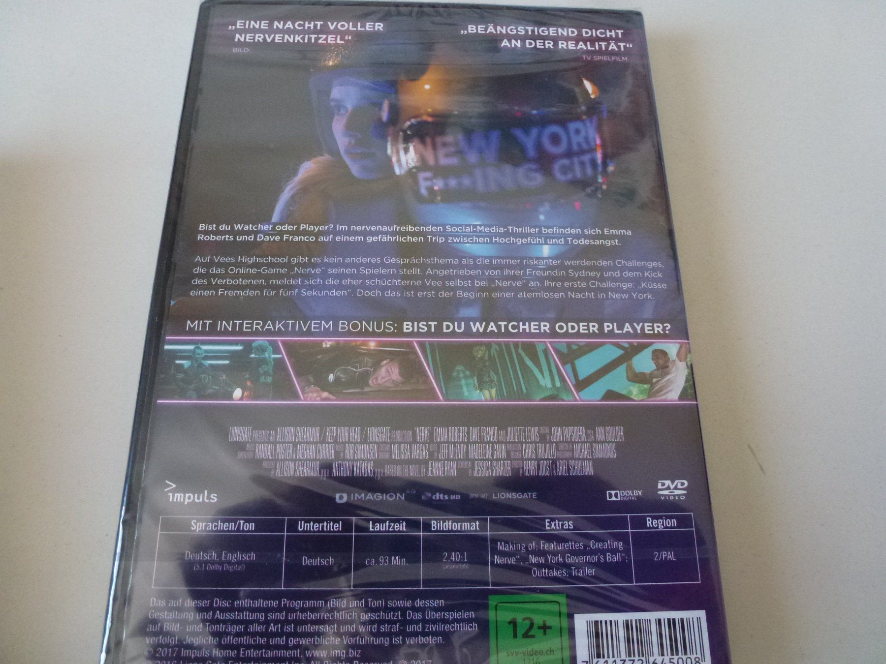 Tutti i DVDs: NERVE (DVD)  NEU&OVP!! – Nuovo e nell'imballaggio originale da Bern venduto da Frebo 1