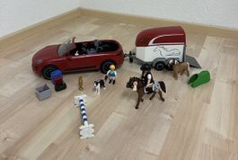 Playmobil Porsche Macan mit Pferdeanhänger Set gebraucht
