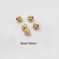 18k Vergoldete  Edelstahlperlen 5x