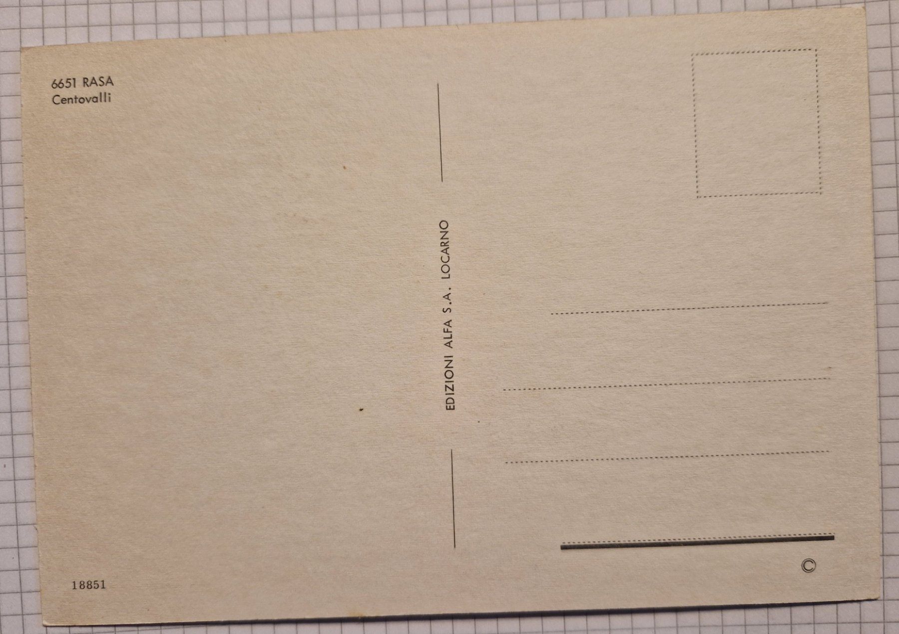 Cartoline postali: Rasa Centovalli alt/ungelaufen – Nuovo (secondo la descrizione) da Melchnau venduto da Fishel 1