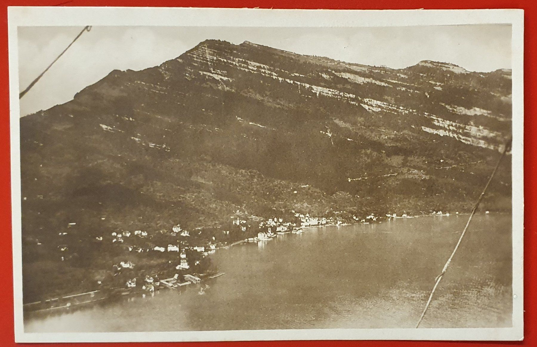 Cartoline postali: Weggis -Strandbad,  Vom Lenkballon – Usato da Kreuzlingen venduto da Rschweiz1