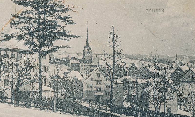 Ansichtskarten: Teufen - im Winter + 1913 – Gebraucht aus Emmenbrücke von teestube