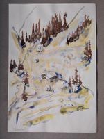 BENNO CAMENZIND – Alp Fräkmünt, Hergiswil, Aquarell 1986