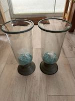 2 Windlichter mit Granulat