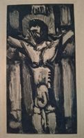 Aquatinta-Stich des Künstlers Georges Rouault "Crucifixion".