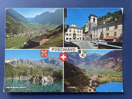Poschiavo, vintage Ansichtskarte aus der Schweiz