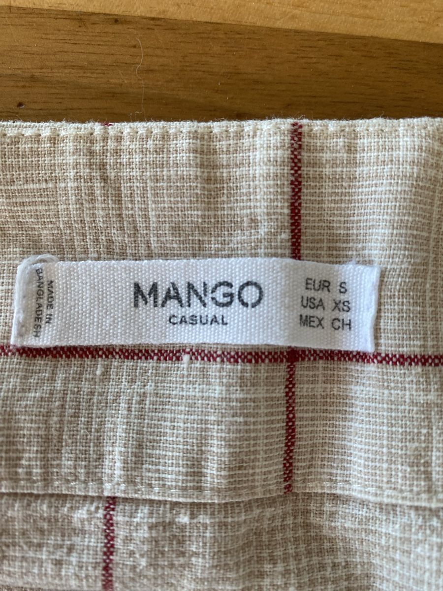 Mango Top: Mango Camisole Top, Gr. S, beige / rot kariert – Usato da Hittnau venduto da Birdie68 1