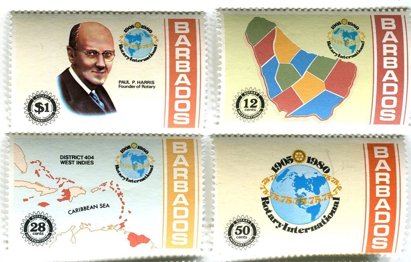 Tutti i francobolli: Briefmarken "Rotary International". Barbuda – Nuovo e nell'imballaggio originale da Basel venduto da Butsch5