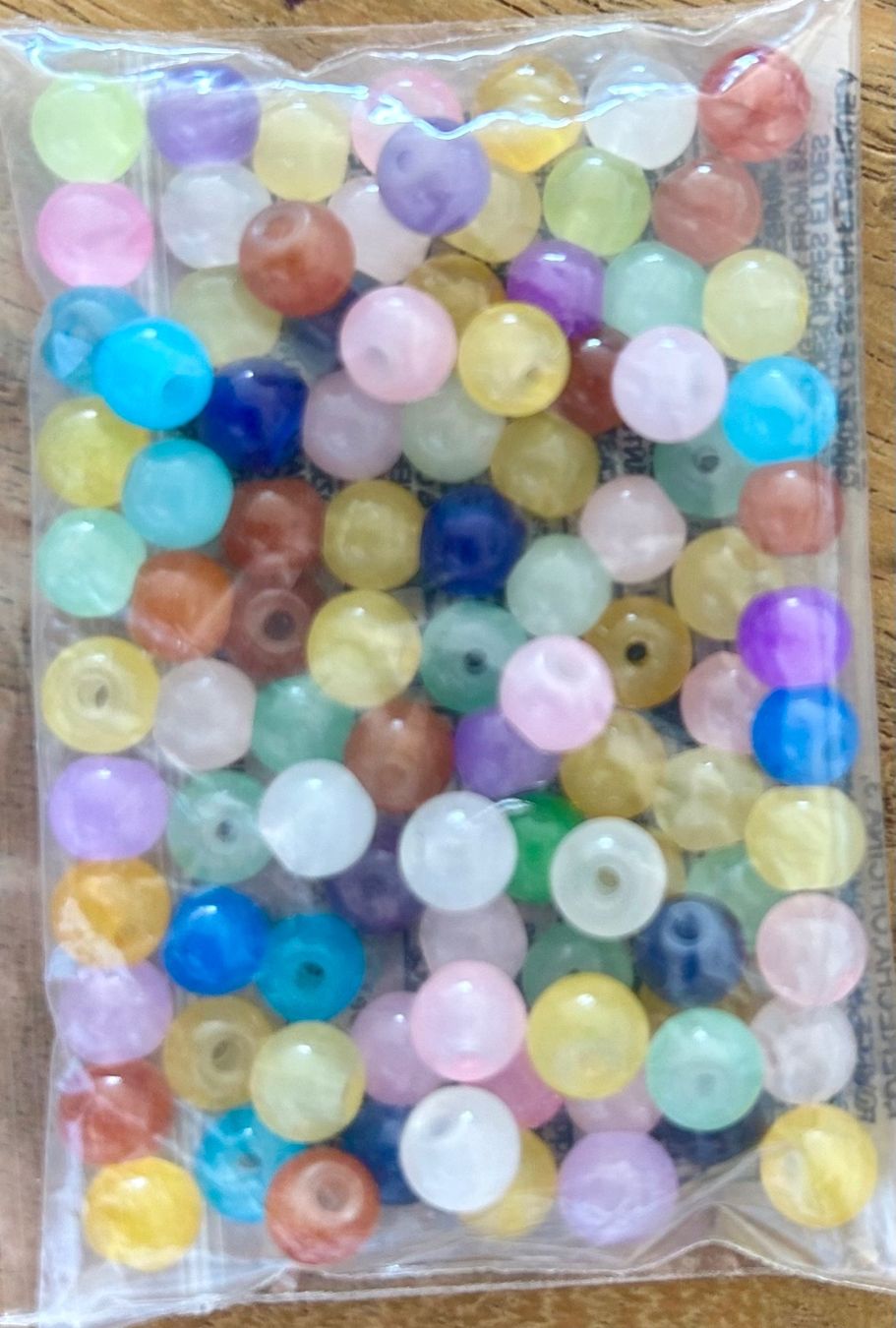 Perle (finte): Glasperlen Mix, 6mm, ca 100 Stück – Nuovo e nell'imballaggio originale da Geneve venduto da vane267