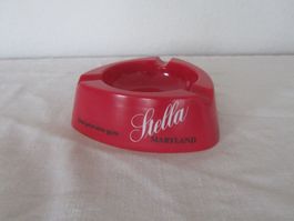 Aschenbecher Stella rot mit Aufschrift, Top Zustand