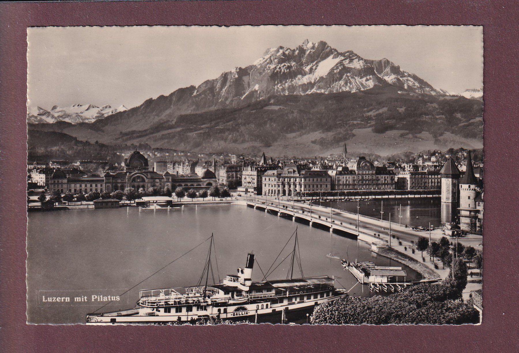 Cartoline postali: LUZERN - Pilatus - Schiff GALLIA – Usato da Pully venduto da nicecards