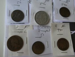 Frankreich ab 1854, Konvolut alte Münzen