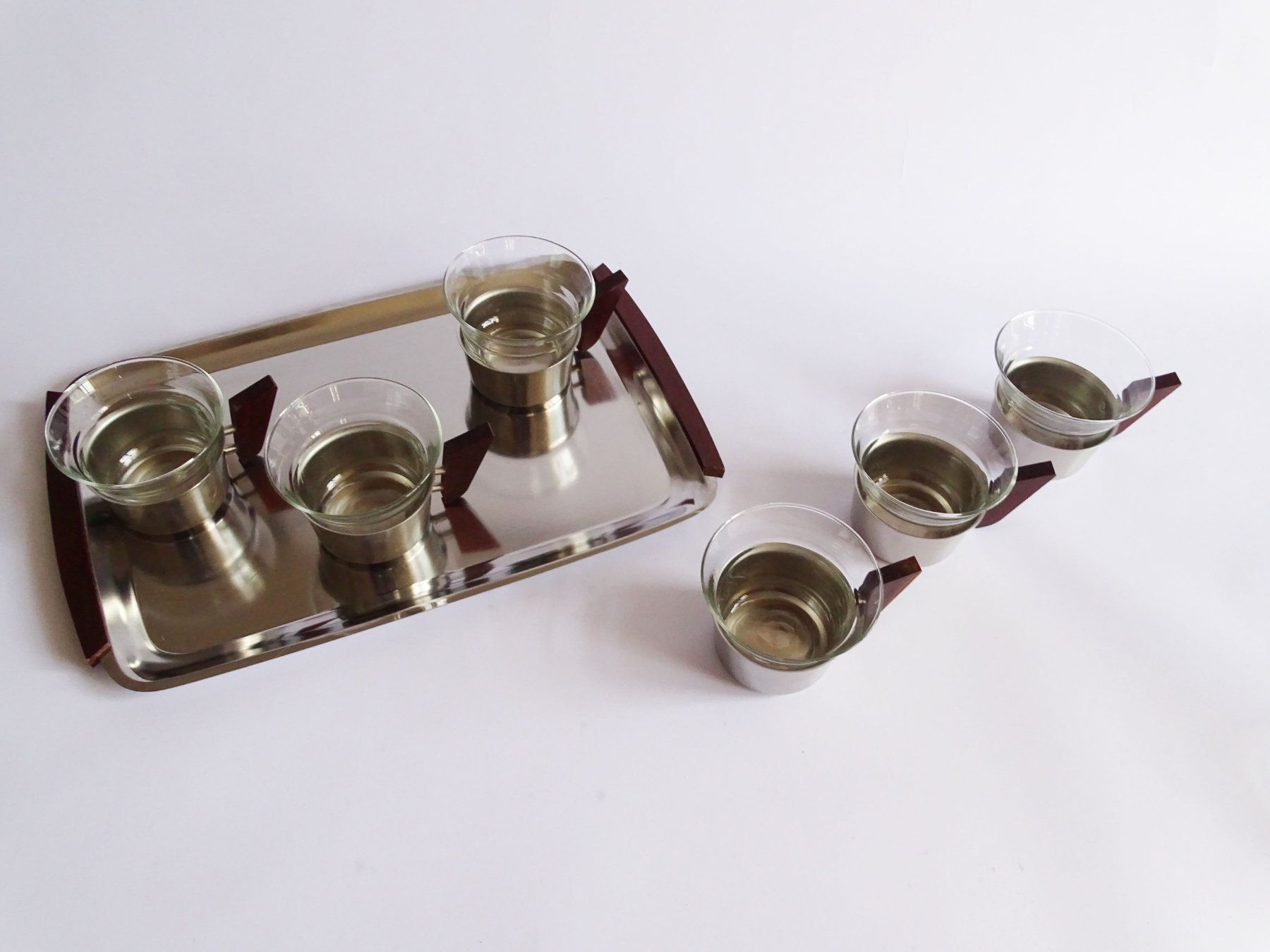 Set di piatti: Mid Century Kaffee-Set mit Tablett & 6 Tassen – Usato da Solothurn venduto da hli_n69n 3