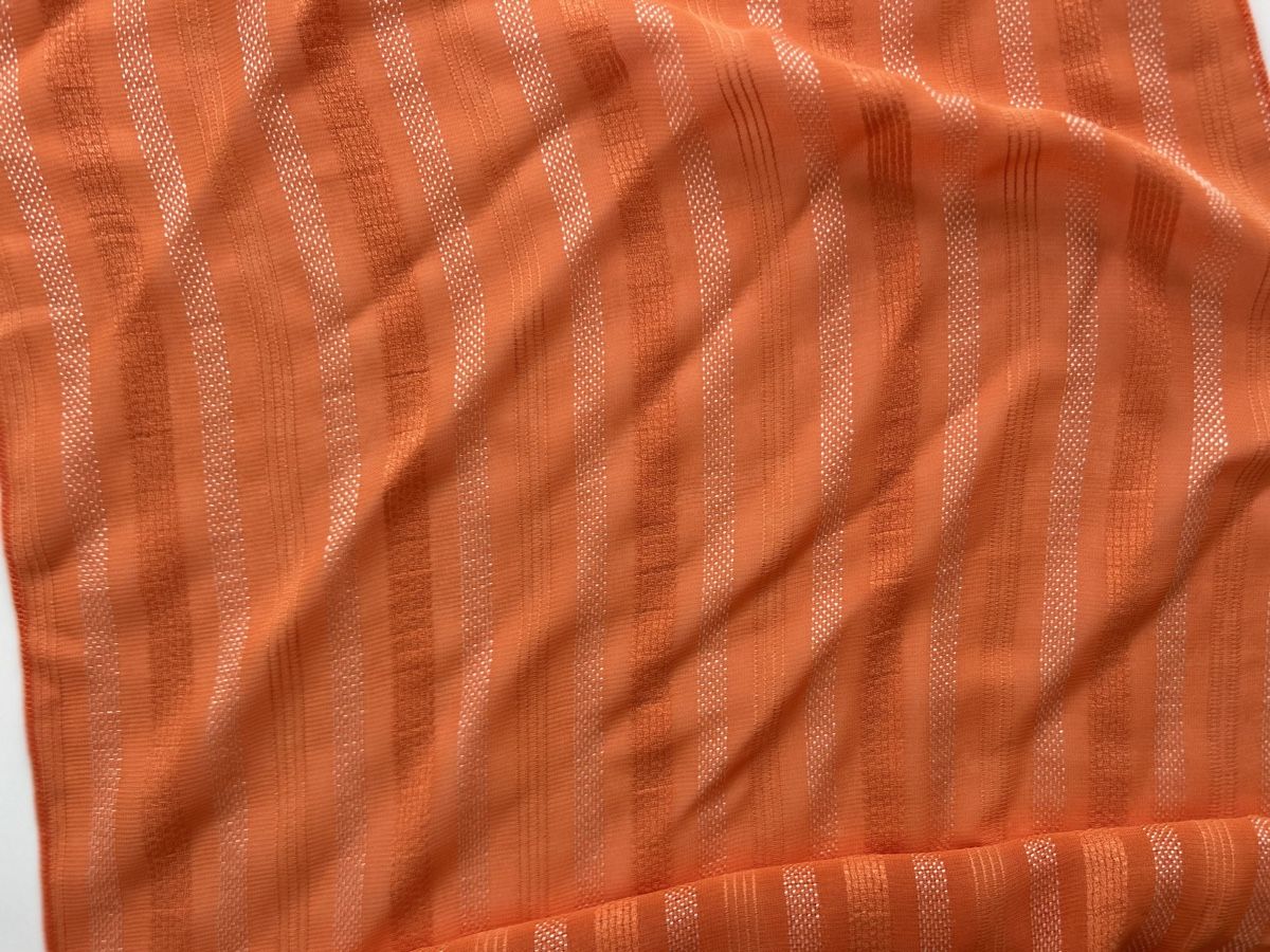 Foulards & écharpes: Sisley scarf orange striped 100% polyester new – Neuf (Voir description) à Saland par ele_vc96 1