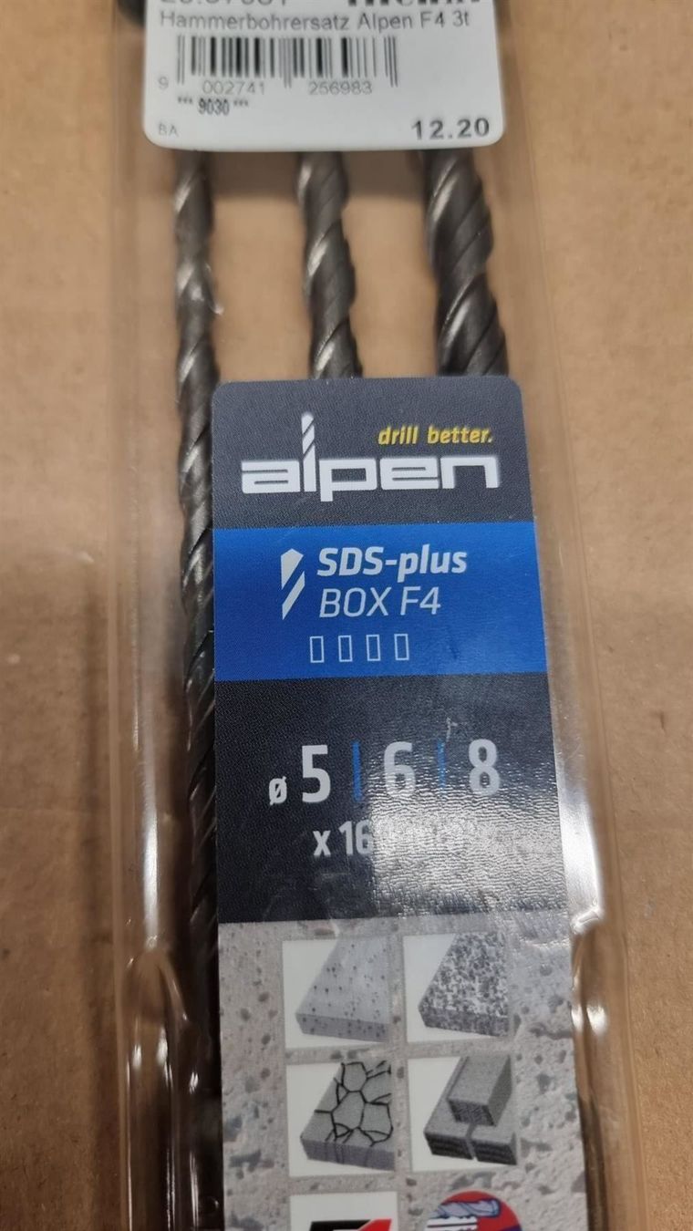 Tutti gli attrezzi: Alpen SDS-plus Bohrer 3-tlg. 5/6/8mm – Nuovo e nell'imballaggio originale da Rebstein venduto da James-Dean 1