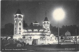 Bern Landesausstellung 1914 Restaurant Studerstein Abends