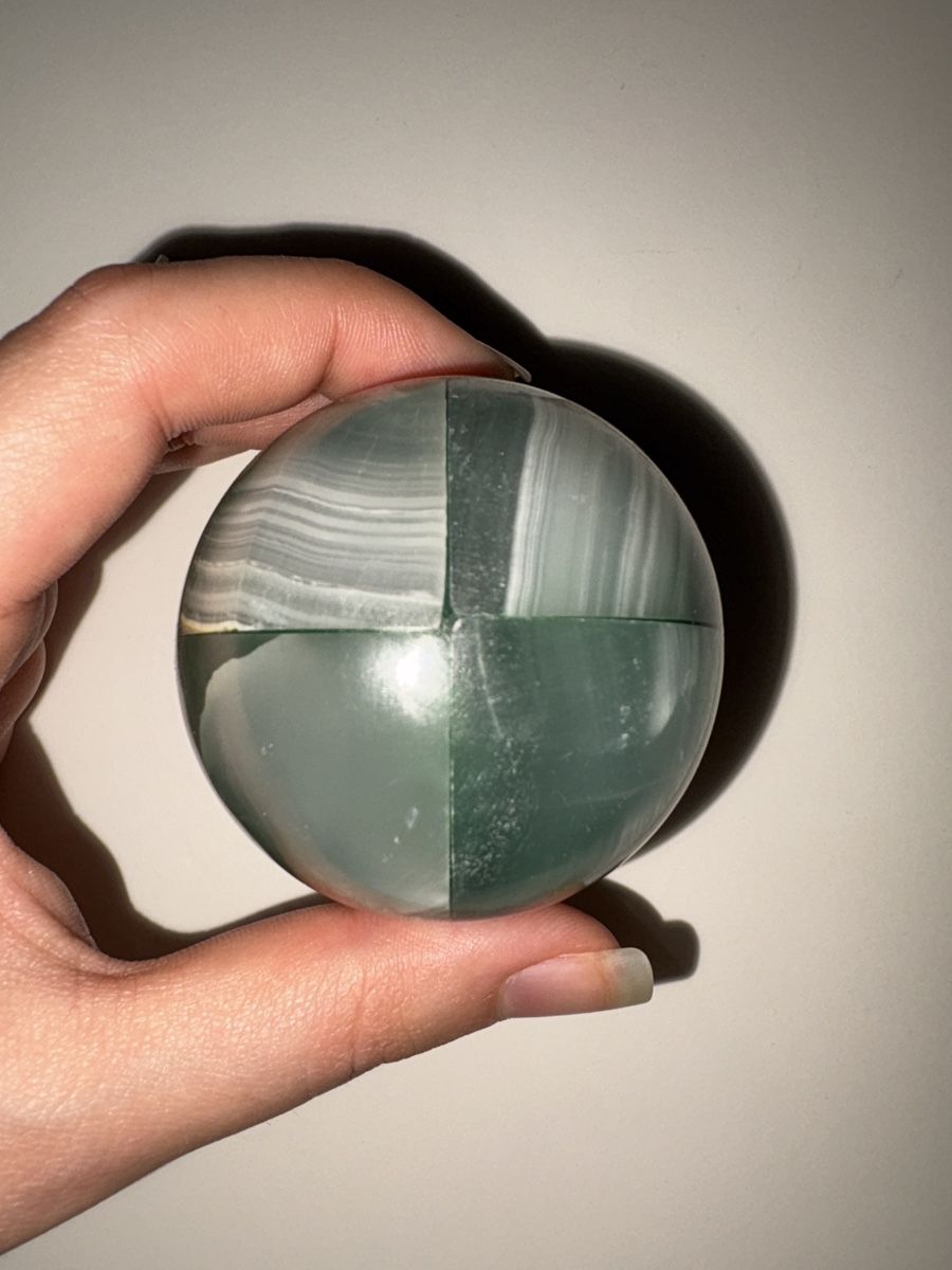 Minerali & Pietre curative: Grünes Onyx-Ei – Nuovo (secondo la descrizione) da Winterthur venduto da lau_znl8 2