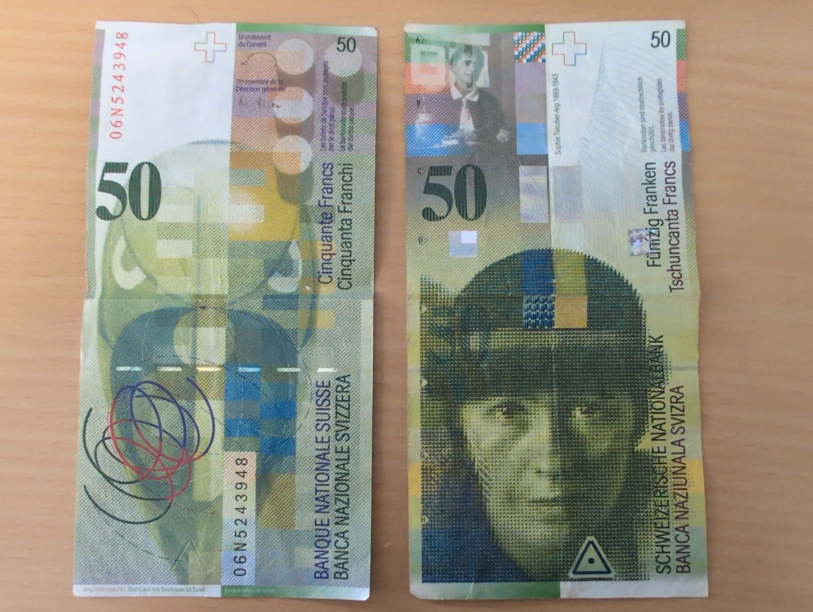 2 x Billet de 50 CHF - Collectionnez un symbole suisse! (D'occasion) à ...