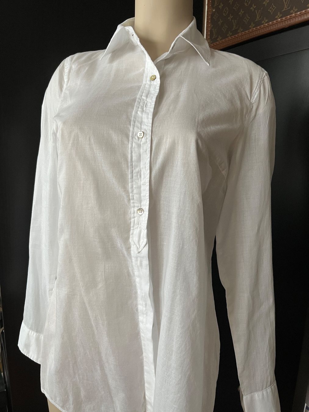 Camicette: Bluse von OLSON, Gr. 36, weiss, Krempelärmel – Usato da Burgdorf venduto da wiwy51