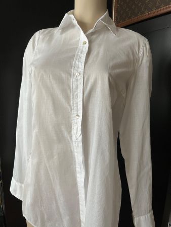 Bluse von OLSON, Gr. 36, weiss, Krempelärmel