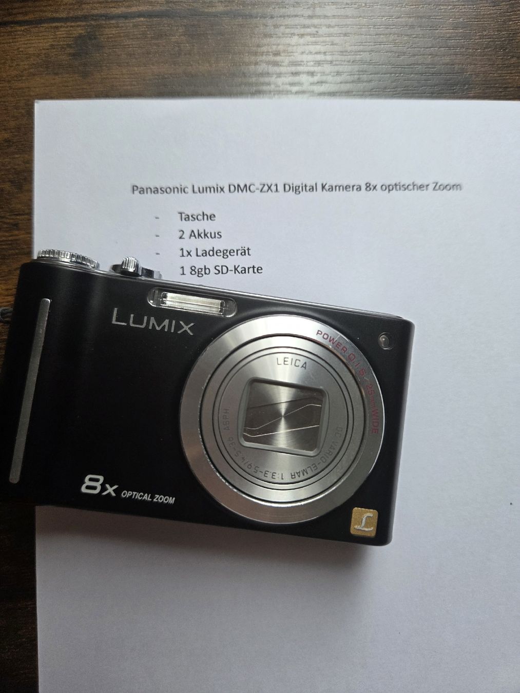 Panasonic Fotocamera: Panasonic Lumix DMC-ZX1 camera with accessories – Usato da Winterthur venduto da Maricels_Boutique 1