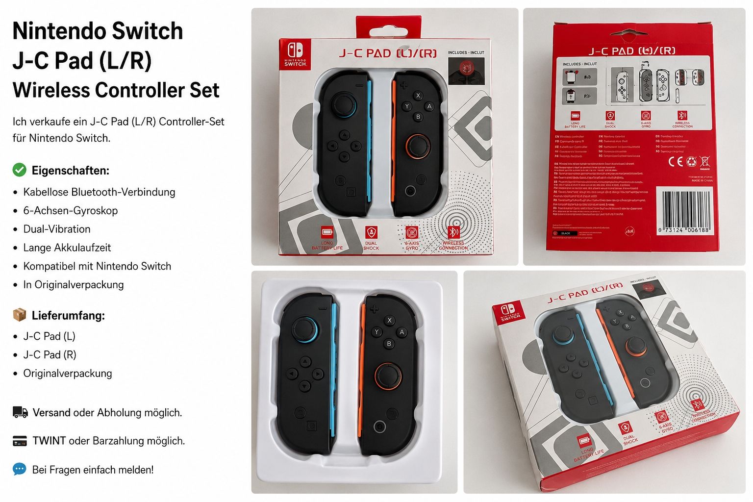 Controller: J-C Pad (L/R) Controller Set – Usato da Ehrendingen venduto da lax21