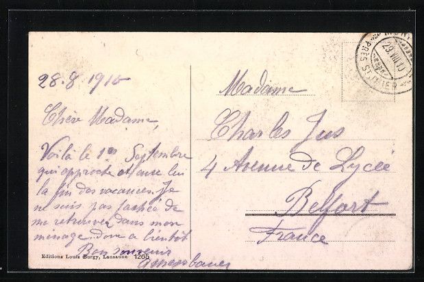 Cartoline postali: AK St. Imier, Ecole menagere – Usato da Berlin venduto da bartko-reher 1