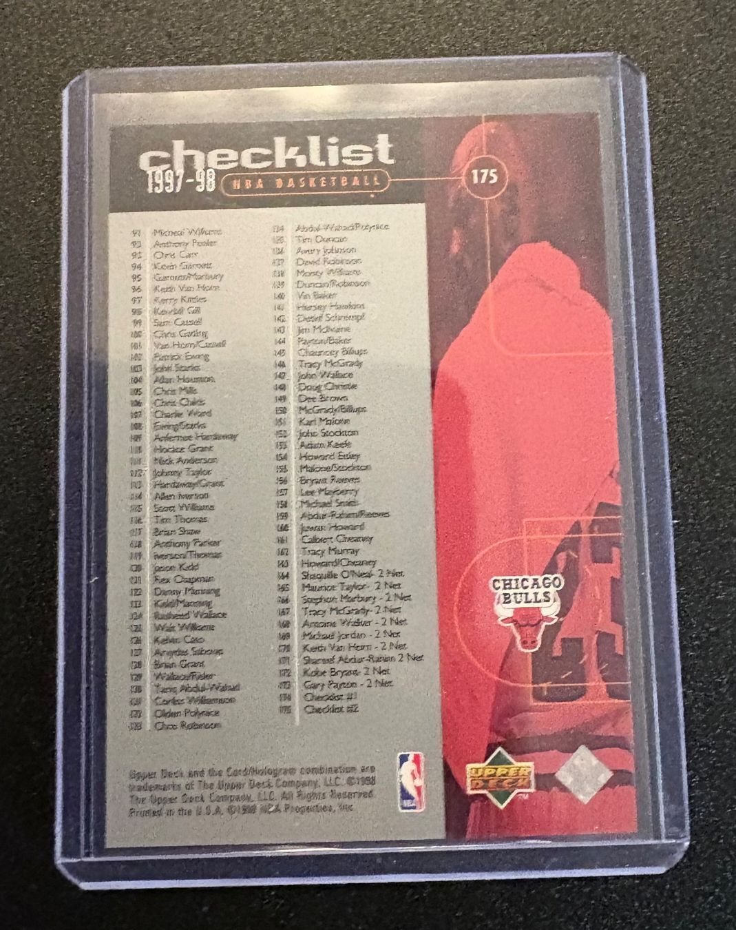 Nba Cartes à collectionner: NBA Michael Jordan Upper Deck 98/99 Checklist Card – Neuf (Voir description) à Muttenz par joba23 1
