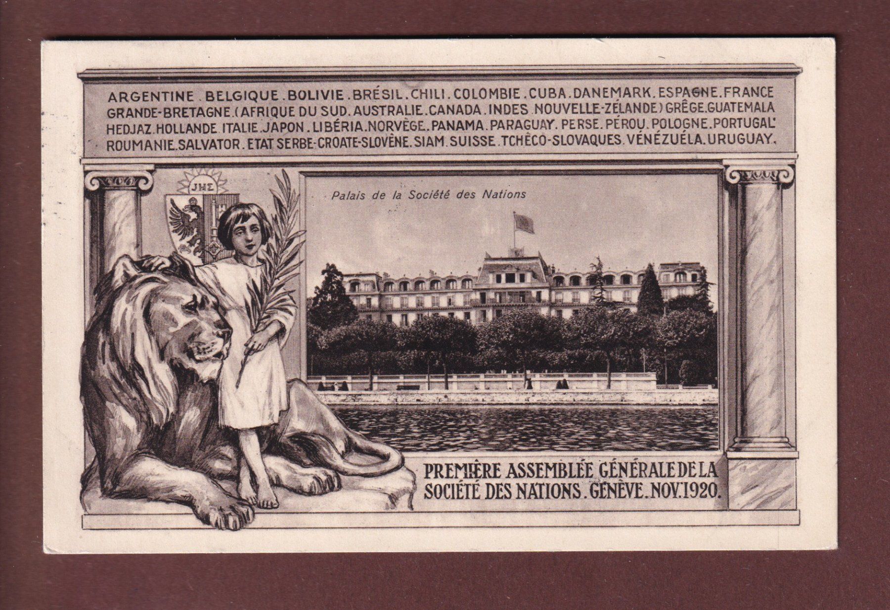 Cartoline postali: GENEVE - Société des Nations 1920 – Usato da Pully venduto da nicecards