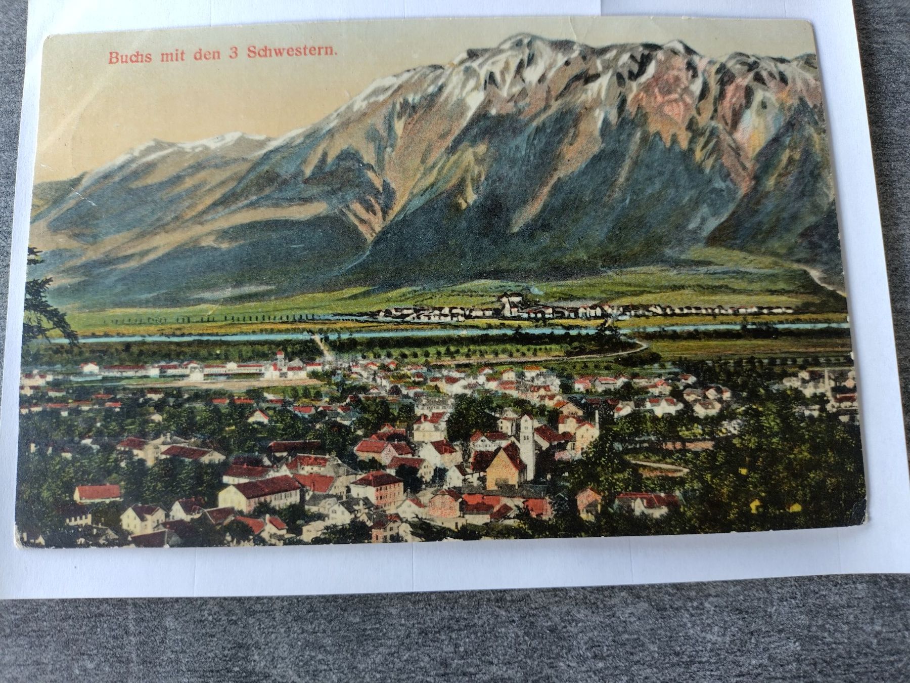 Ansichtskarten: Ansichtskarte Buchs mit 3 Schwestern  uralte Karte um 1900 – Gebraucht aus Wildhaus von Hukwildhaus