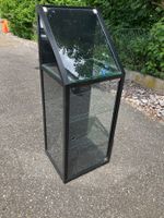 Vitrine schwarz, Holz und Glas