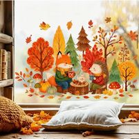 Herbst-Fenster-Dekorations-Aufkleber